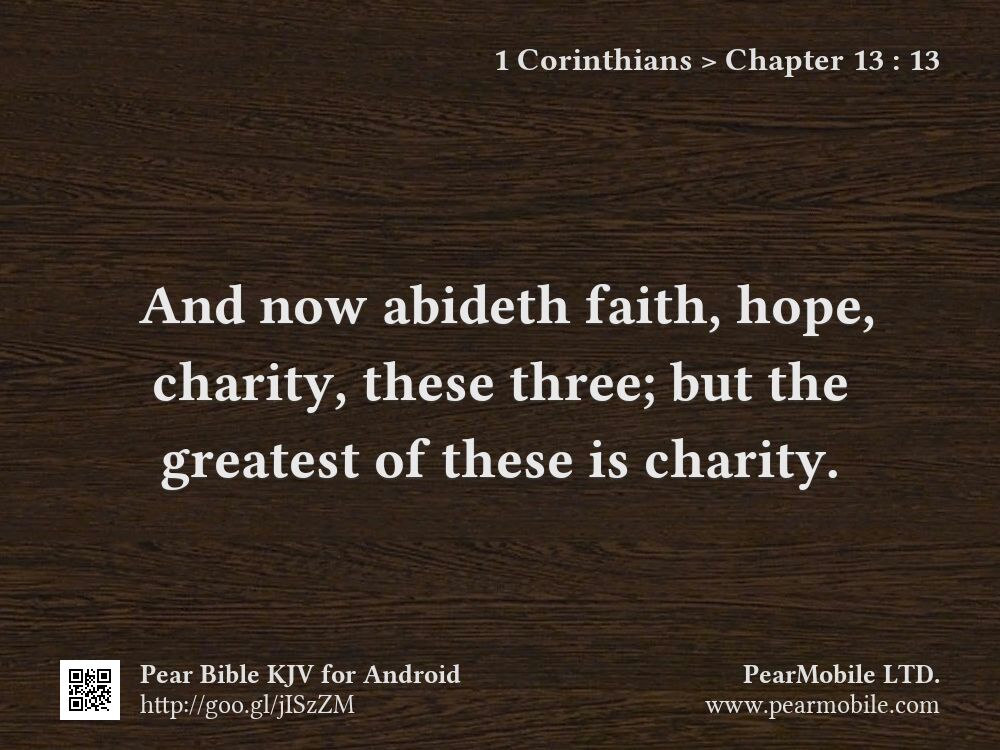 1 Corinthians, Chapter 13:13